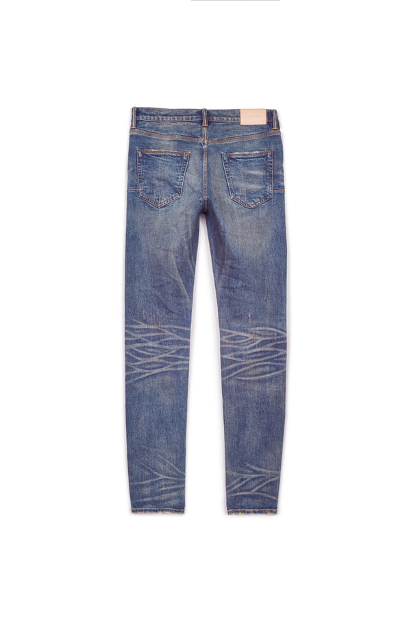 Purple brand (mid blue indigo frayed blowout jean)