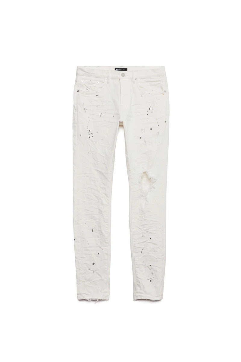 Purple brand (optic white paint blowout jean)