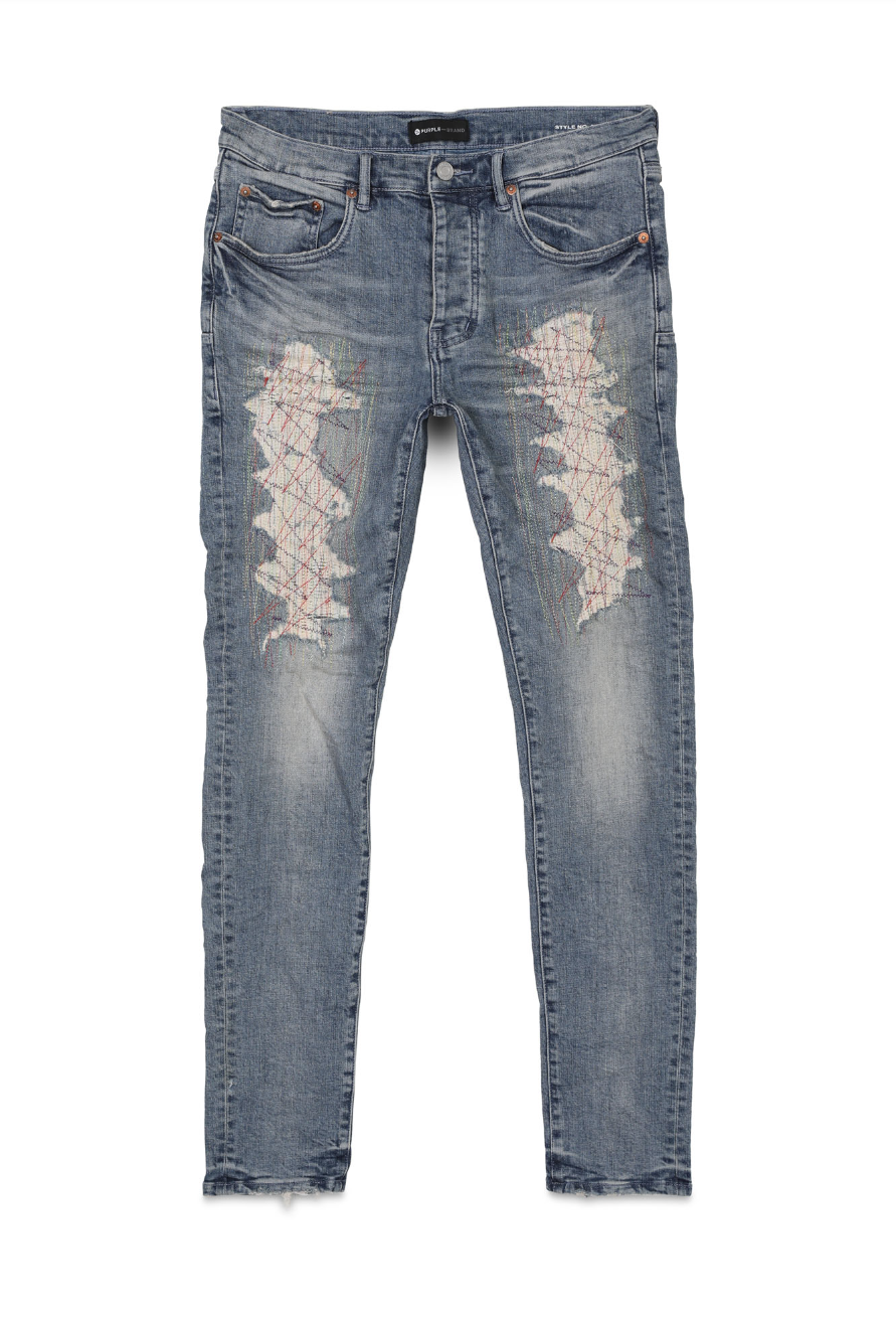 purple brand (vintage LT indigo multicolor thread repair jean)