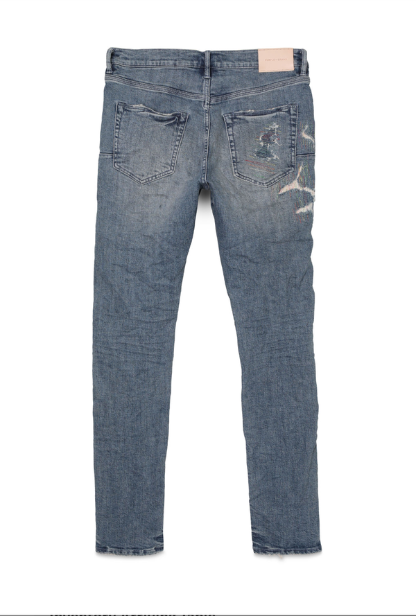 purple brand (vintage LT indigo multicolor thread repair jean)