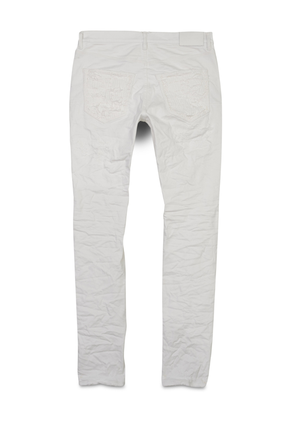 purple brand (white quilted destroy pocket jean)