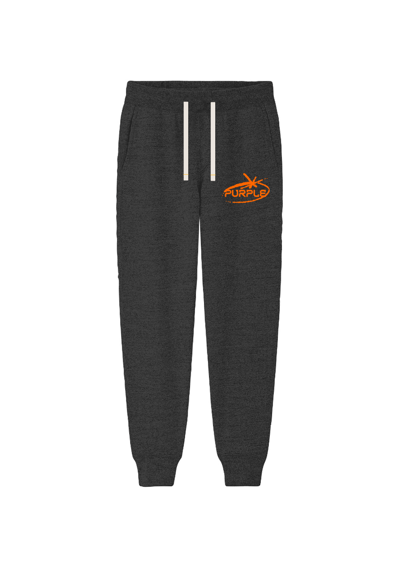 Purple brand (black heavy dry fleece sweatpant)