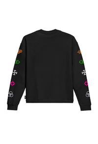 Purple brand (black textured jersey long sleeve t-shirt)