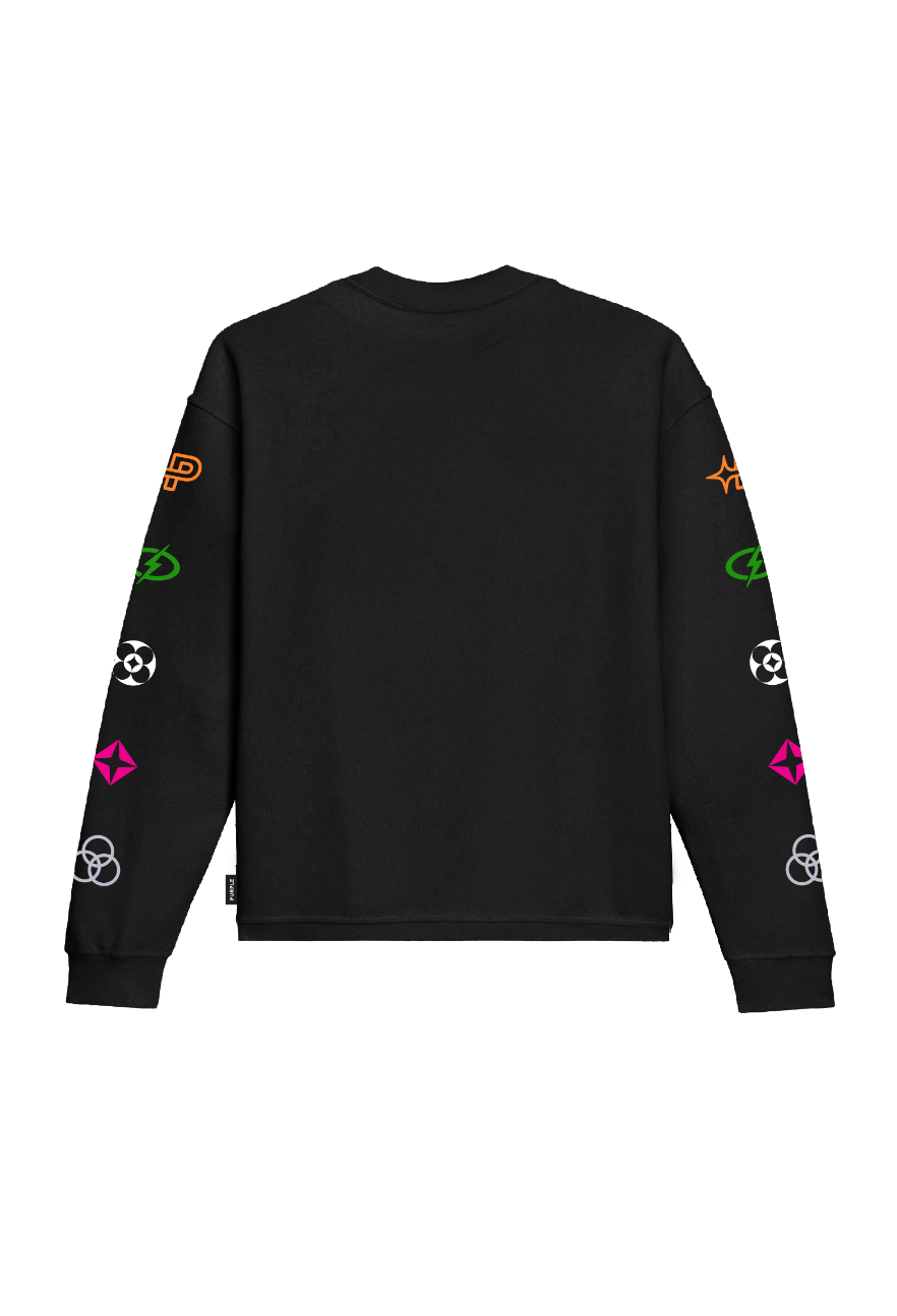 Purple brand (black textured jersey long sleeve t-shirt