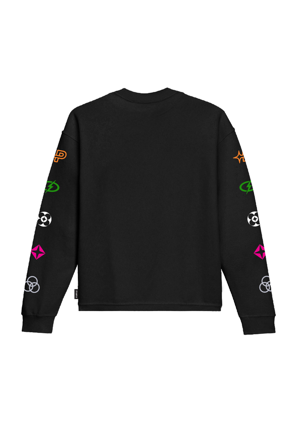 Purple brand (black textured jersey long sleeve t-shirt)