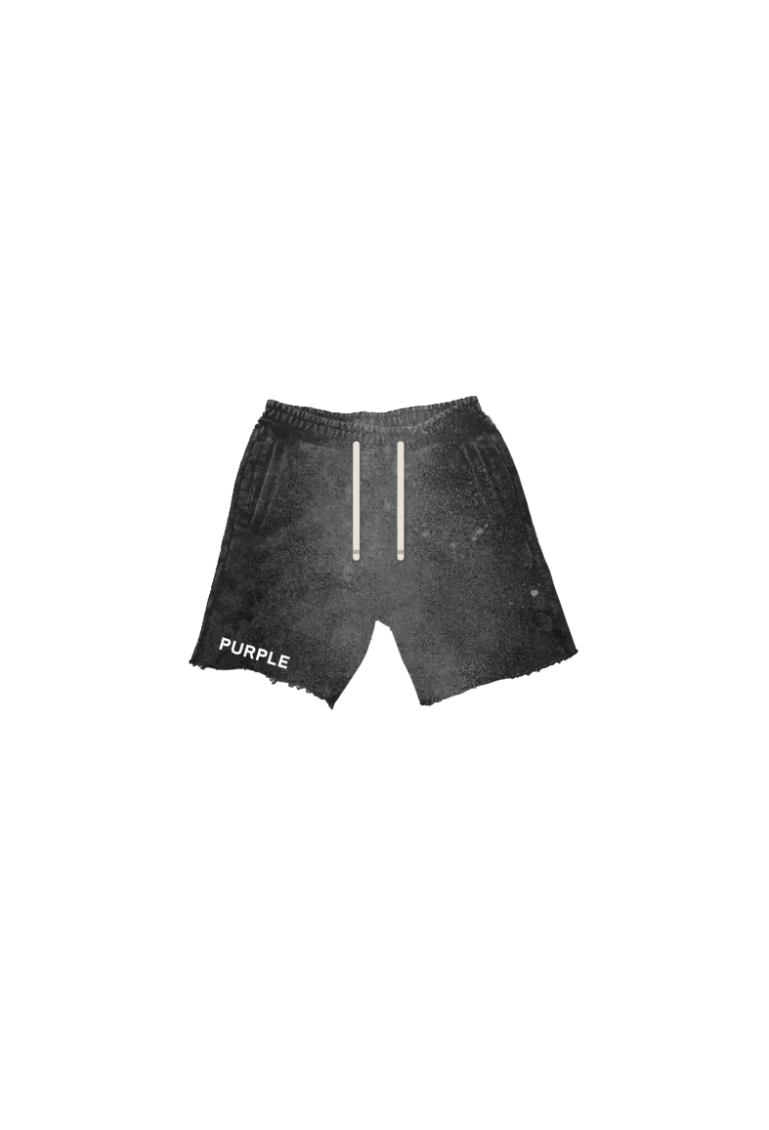 purple brand (black hwt fleece short)