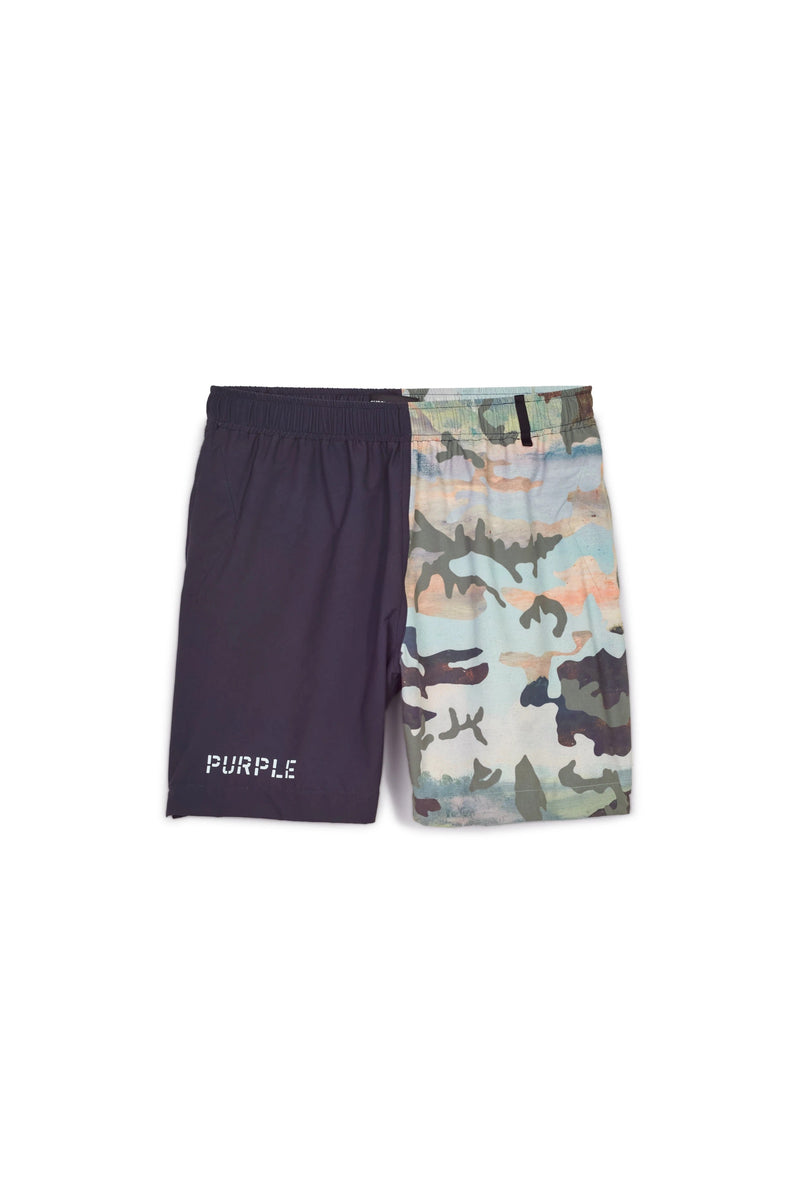 Purple brand (black impression camo swim short)