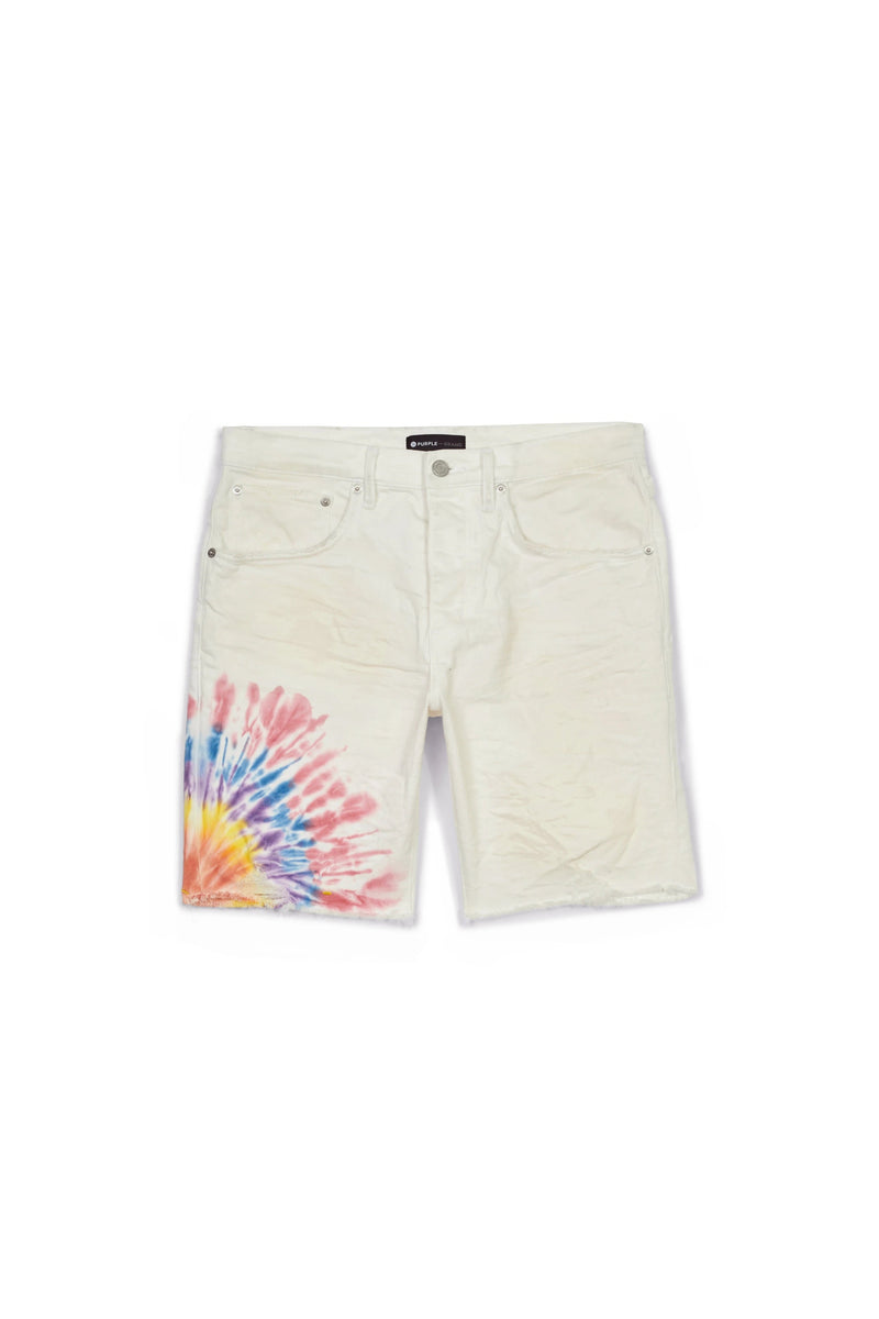 Purple brand (multicolor ur tie dye white short)