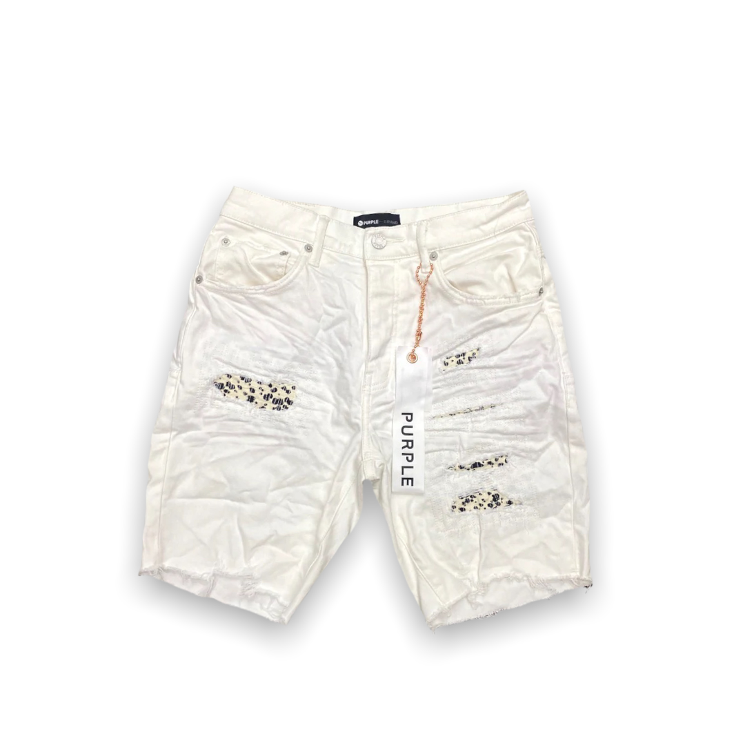 Purple brand cheetah repair short white