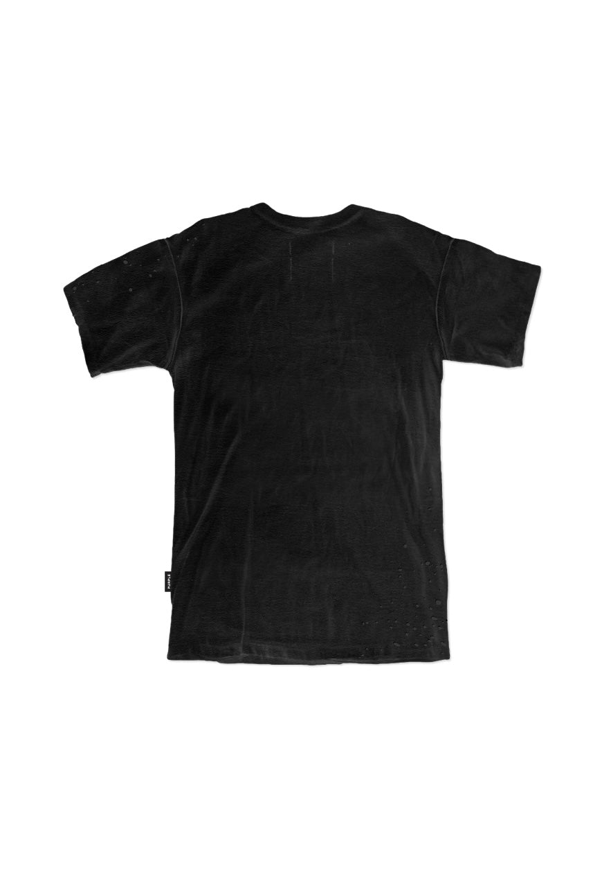 Purple brand (black heavy jersey oversized t-shirt)