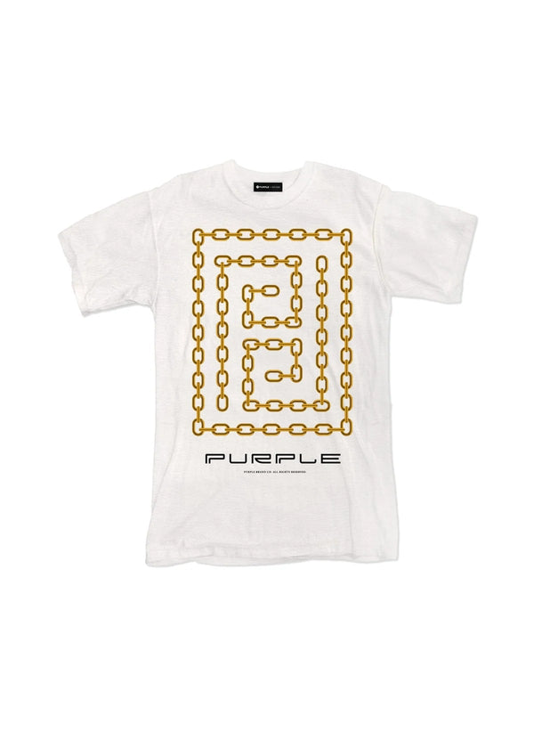 Purple brand (coconut milk textured jersey meander chain t-shirt)