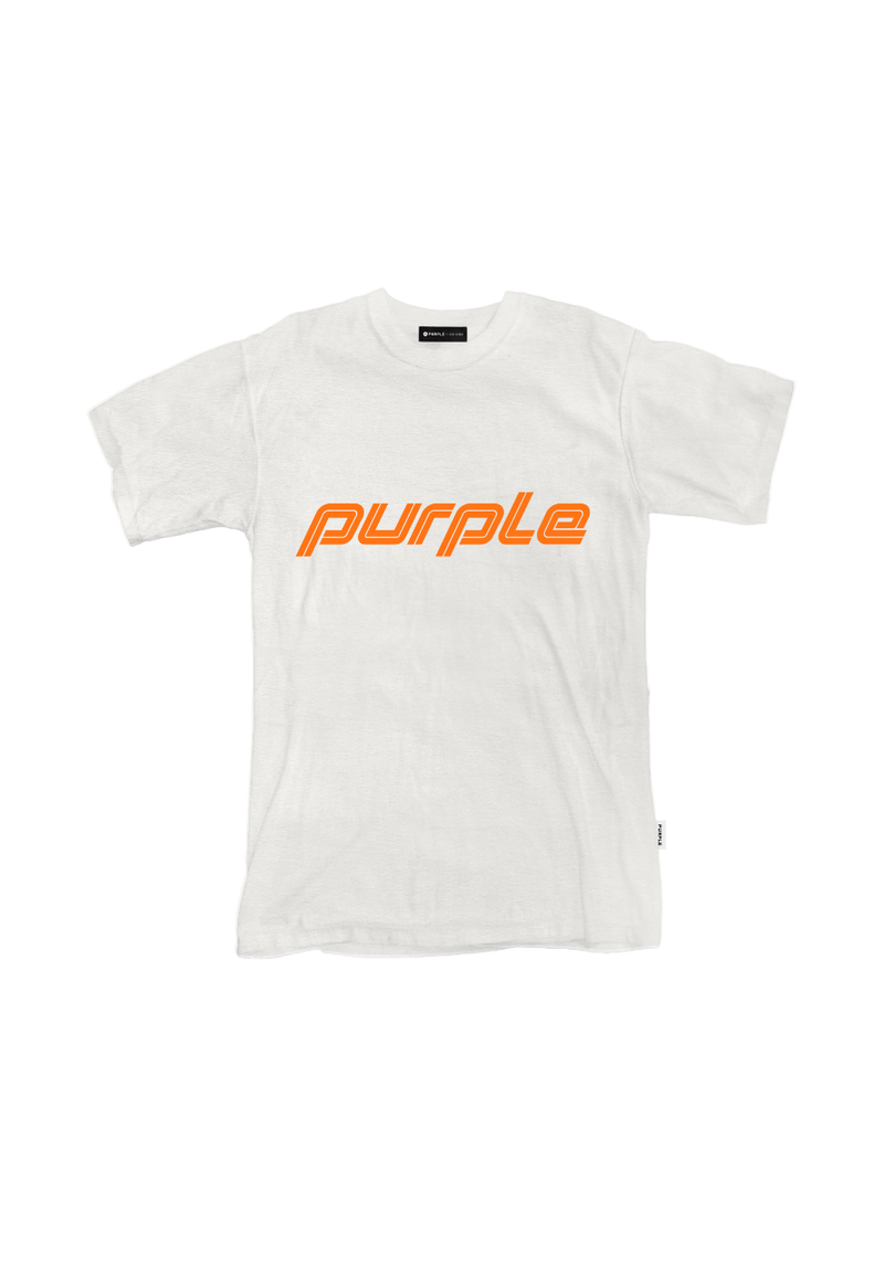 Purple brand (White textured jersey short sleeve t-shirt)