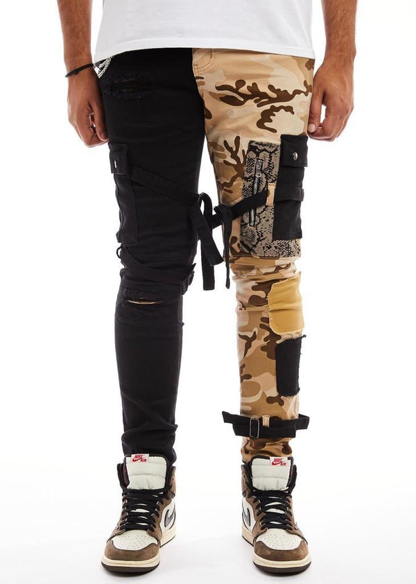 Reelistik nyc (black/camo cut jean)