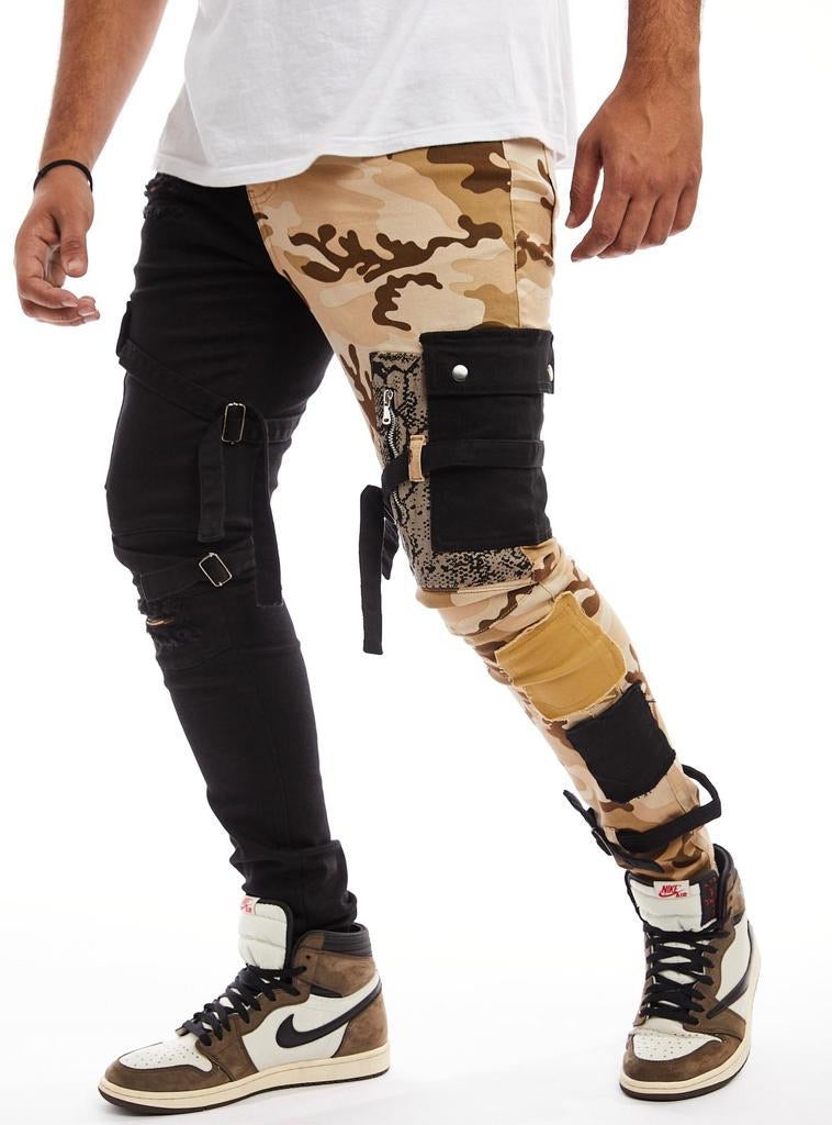 Reelistik nyc (black/camo cut jean)