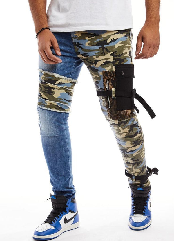 Reelistik nyc (blue/camo cut jean)