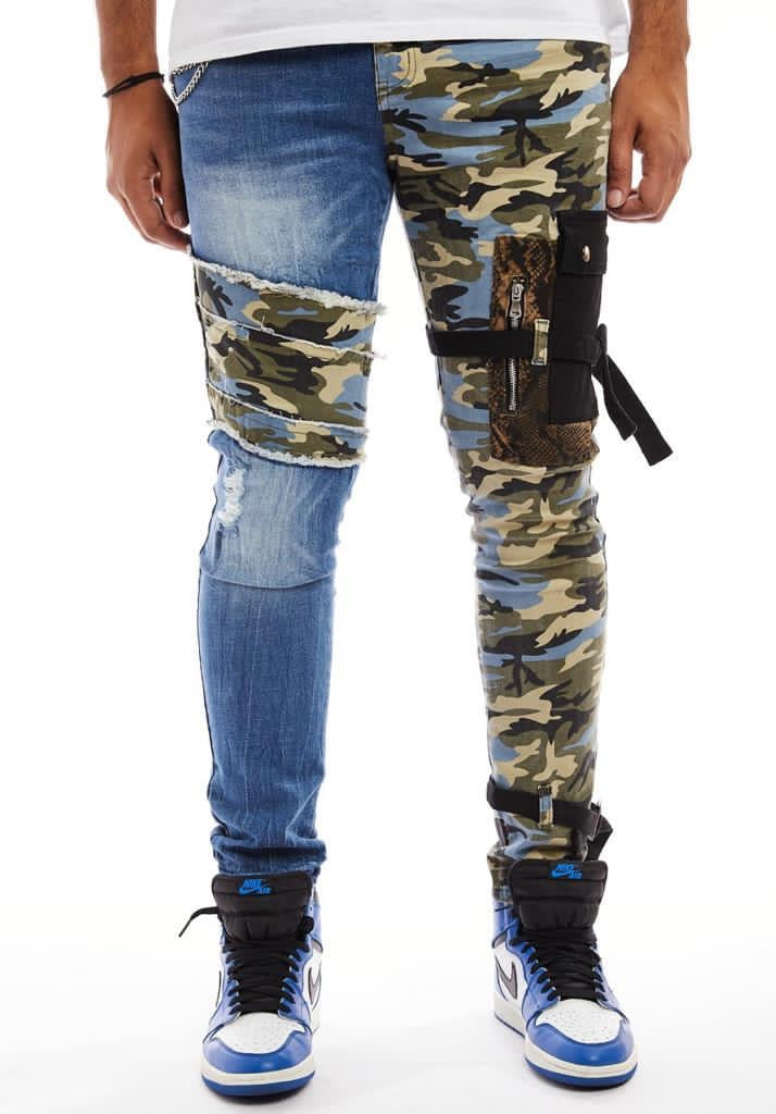 Reelistik nyc (blue/camo cut jean)