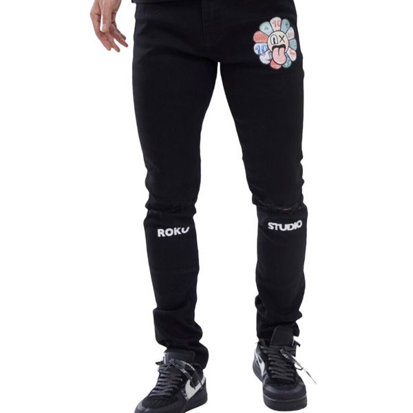 Roku studio ( black “money flower denim jean)