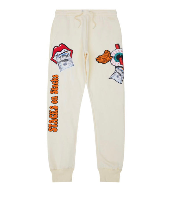 Roku studio (cream stacks fleece sweatpant)