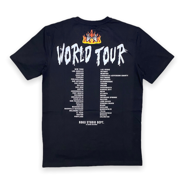 Roku studio (black “world tour t-shirt)