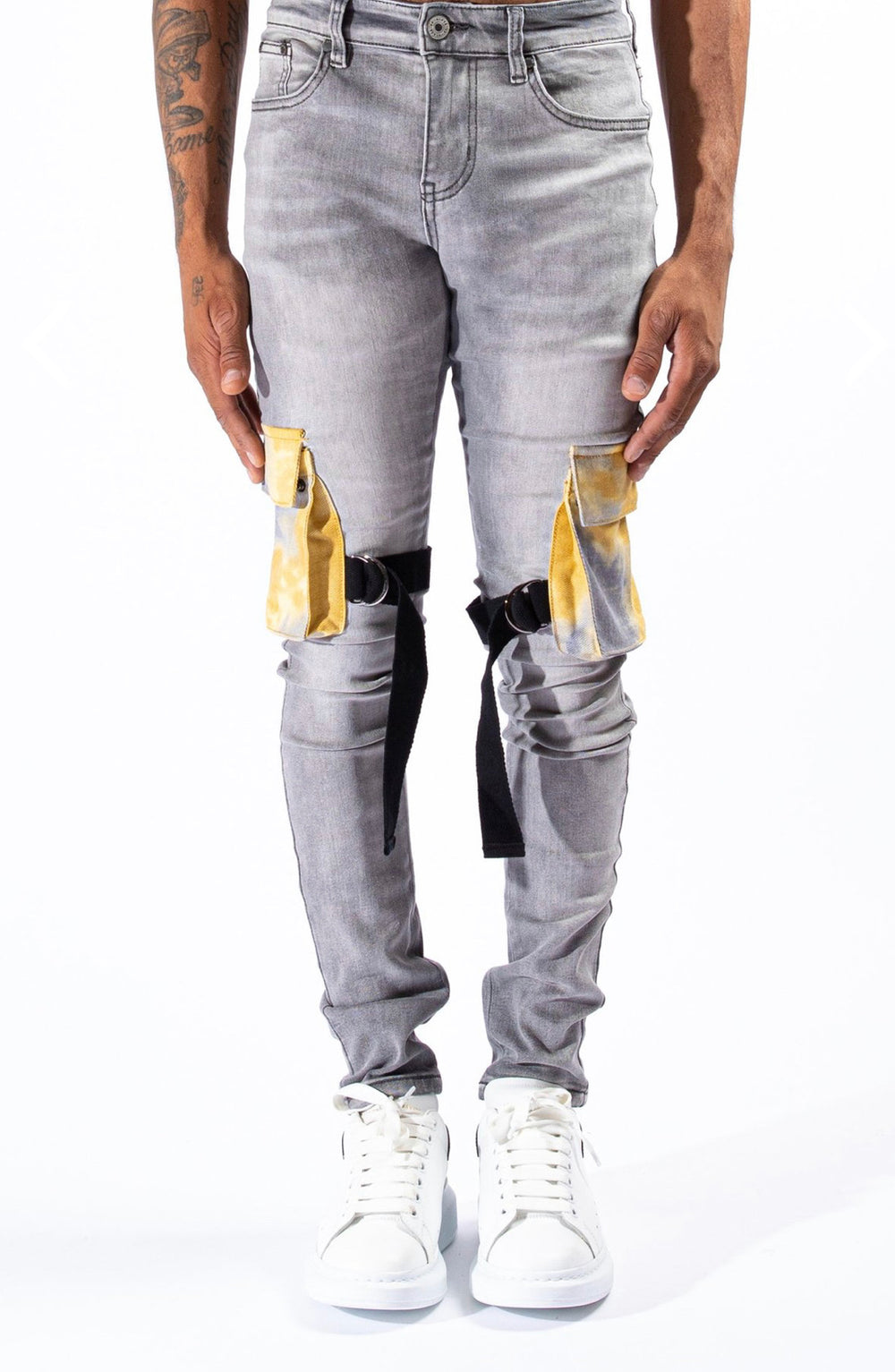 Serenede grey/yellow cargo jean – Vip Clothing Stores