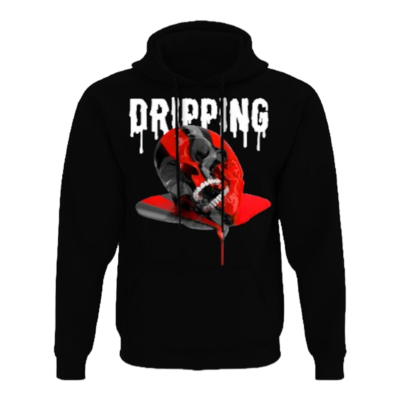 Streetz iz watchin (black “ dripping hoodie)