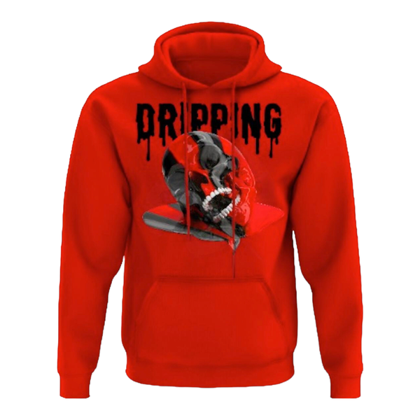 Streetz iz watchin (red “ dripping hoodie)